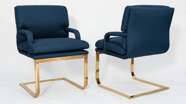 80's peacock blue chairs