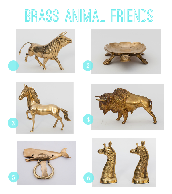 vintage brass zoo