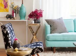 milo baughman chair with west elm martini table