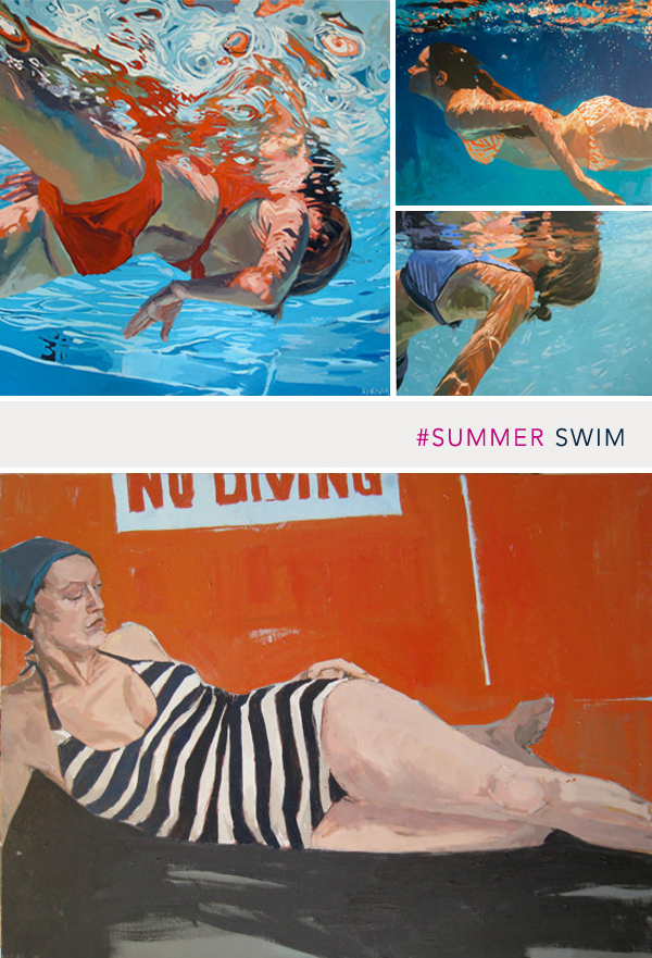 swimming artwork