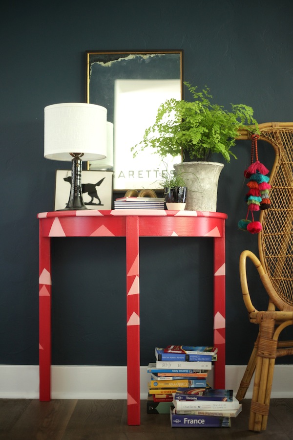 patterned painted table