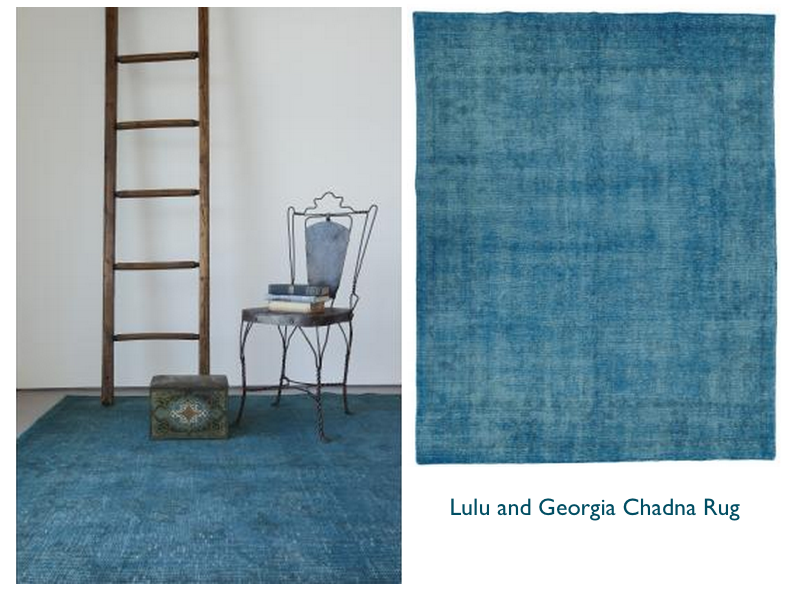blue overdyed rug 