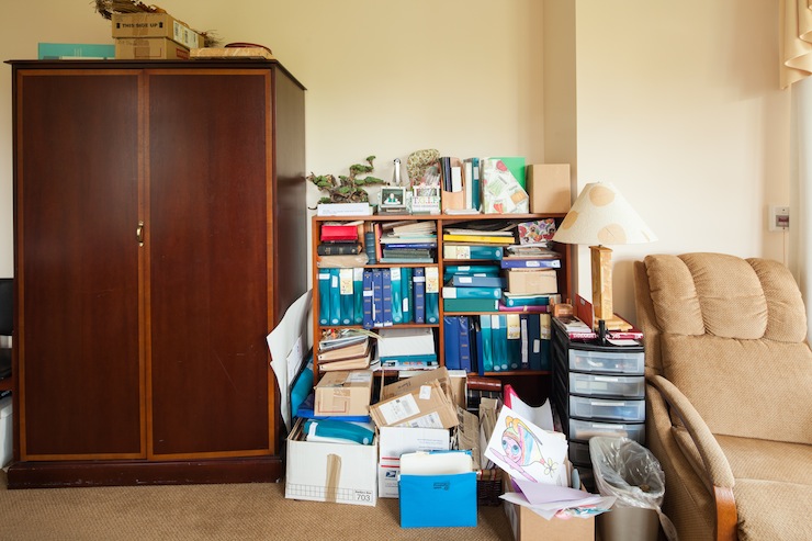 cluttered-bookcase