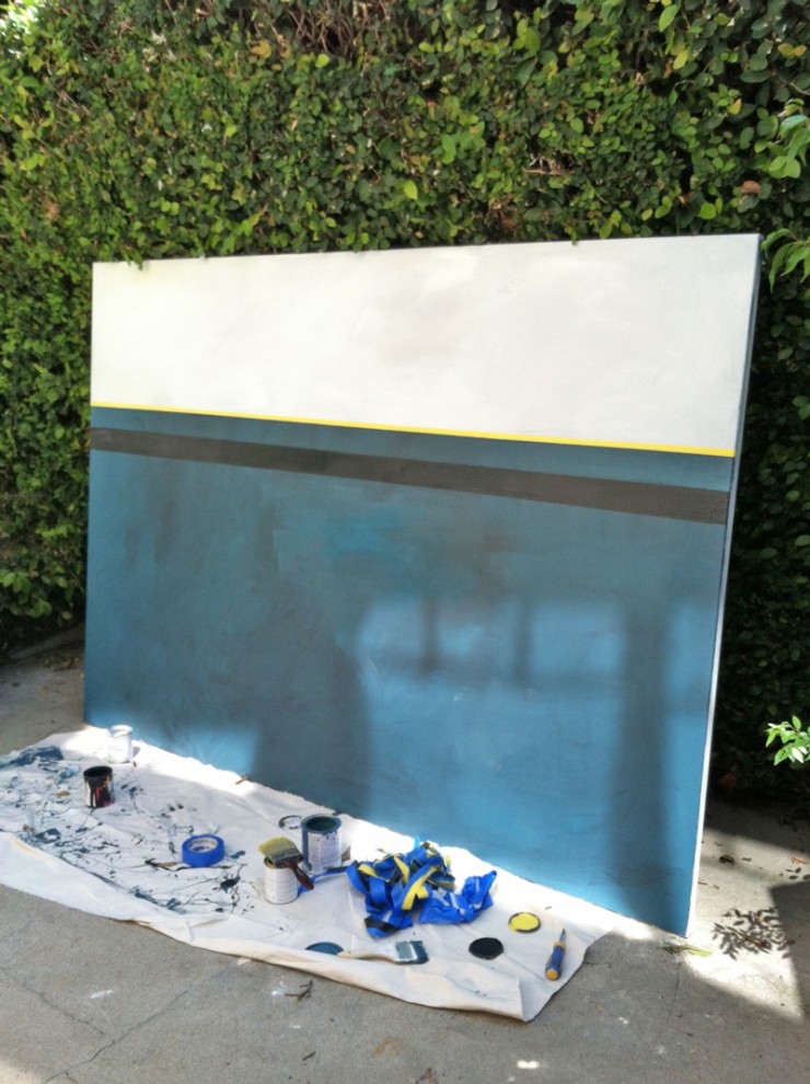 huge painting headboard