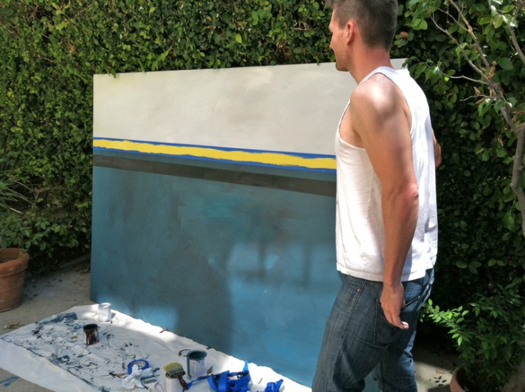 huge painting headboard