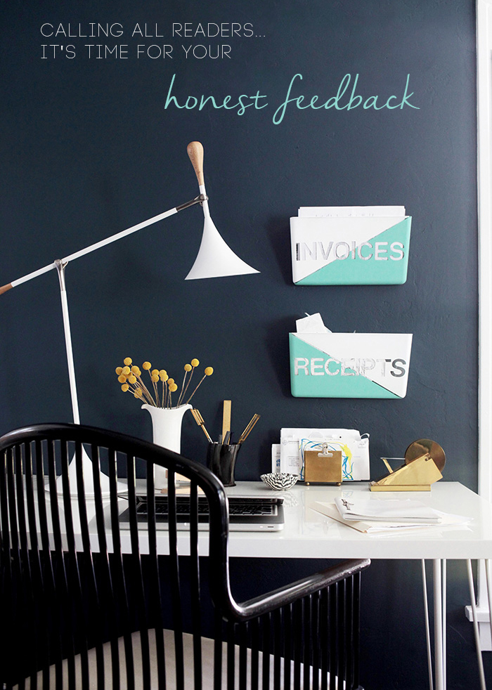 Mid Century Modern Desk Hague Blue Brass Wall Pockets copy1