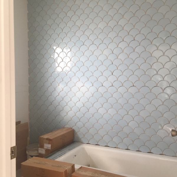 Scallop Tile Roo My Master Bathroom: The Process + Shop The Look - Emily Henderson