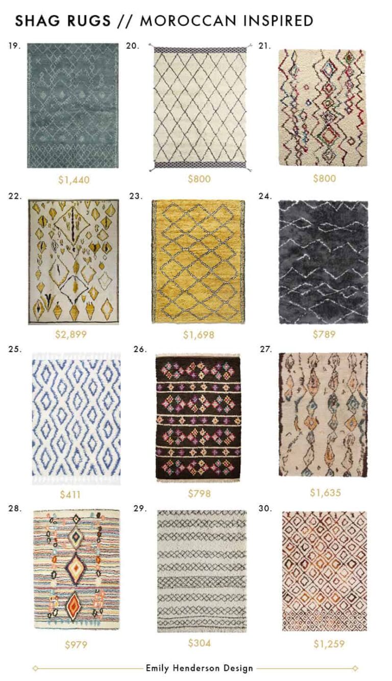 Shag Rugs Roundup Emily Henderson