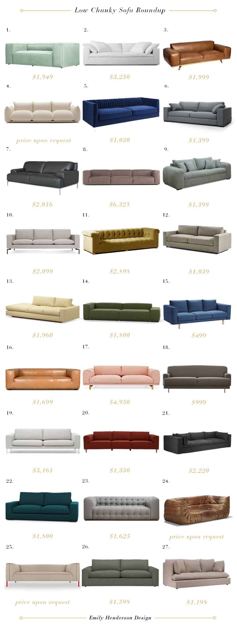 low_chunky_sofa_roundup prices Emily Henderson
