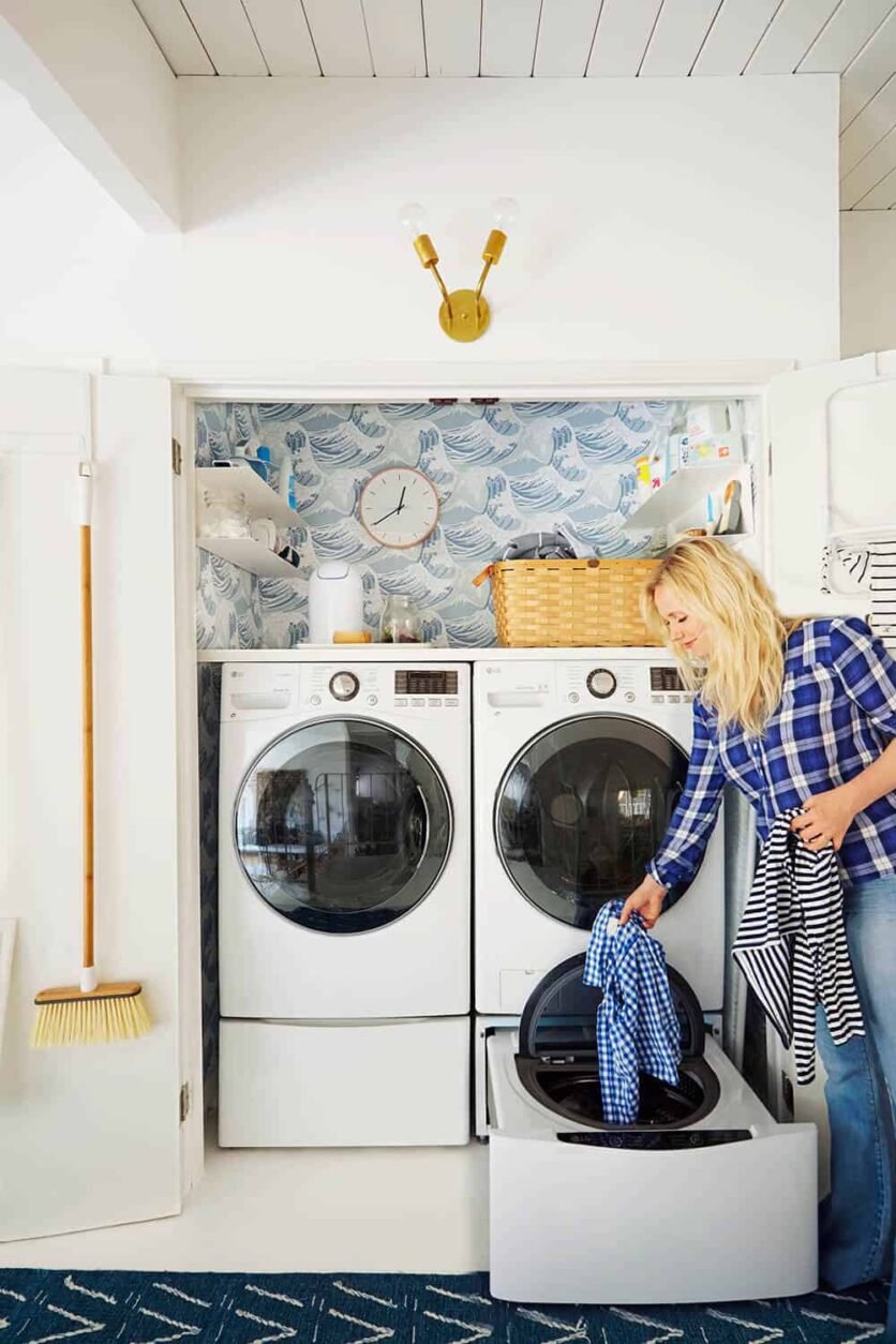 Laundry Closet Makeover + Shop Laundry Utility & Decor - Emily Henderson