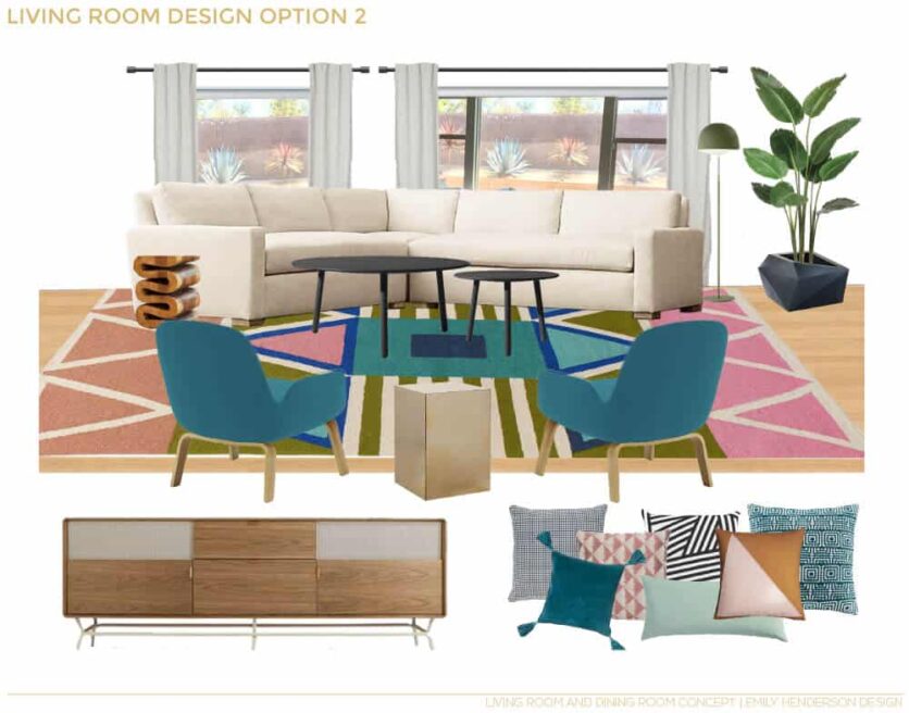 Design Milk Family Room Redesign - Emily Henderson