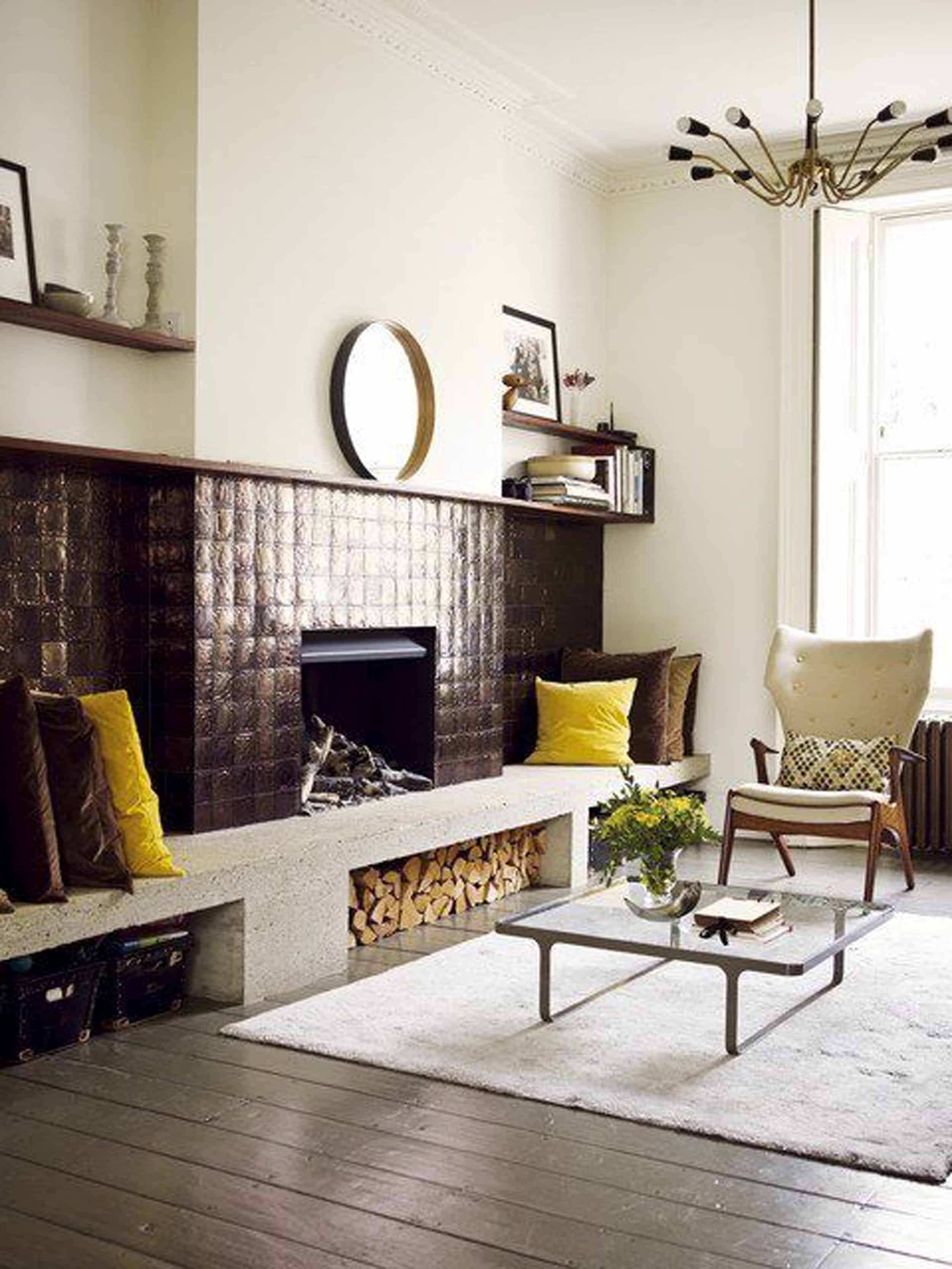 Emily Henderson Lake House Fixer Upper Mountain Home Decor Fireplace Ideas Rustic Refined Simple White Wood Stone 18