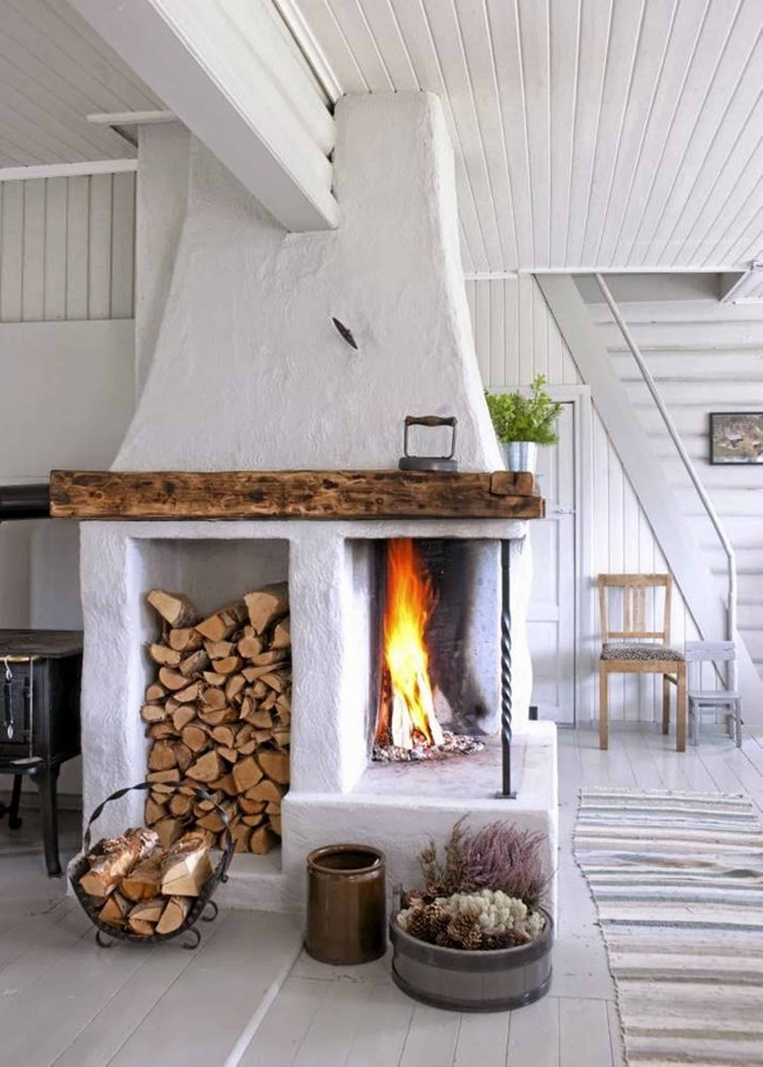Emily Henderson Lake House Fixer Upper Mountain Home Decor Fireplace Ideas Rustic Refined Simple White Wood Stone 3