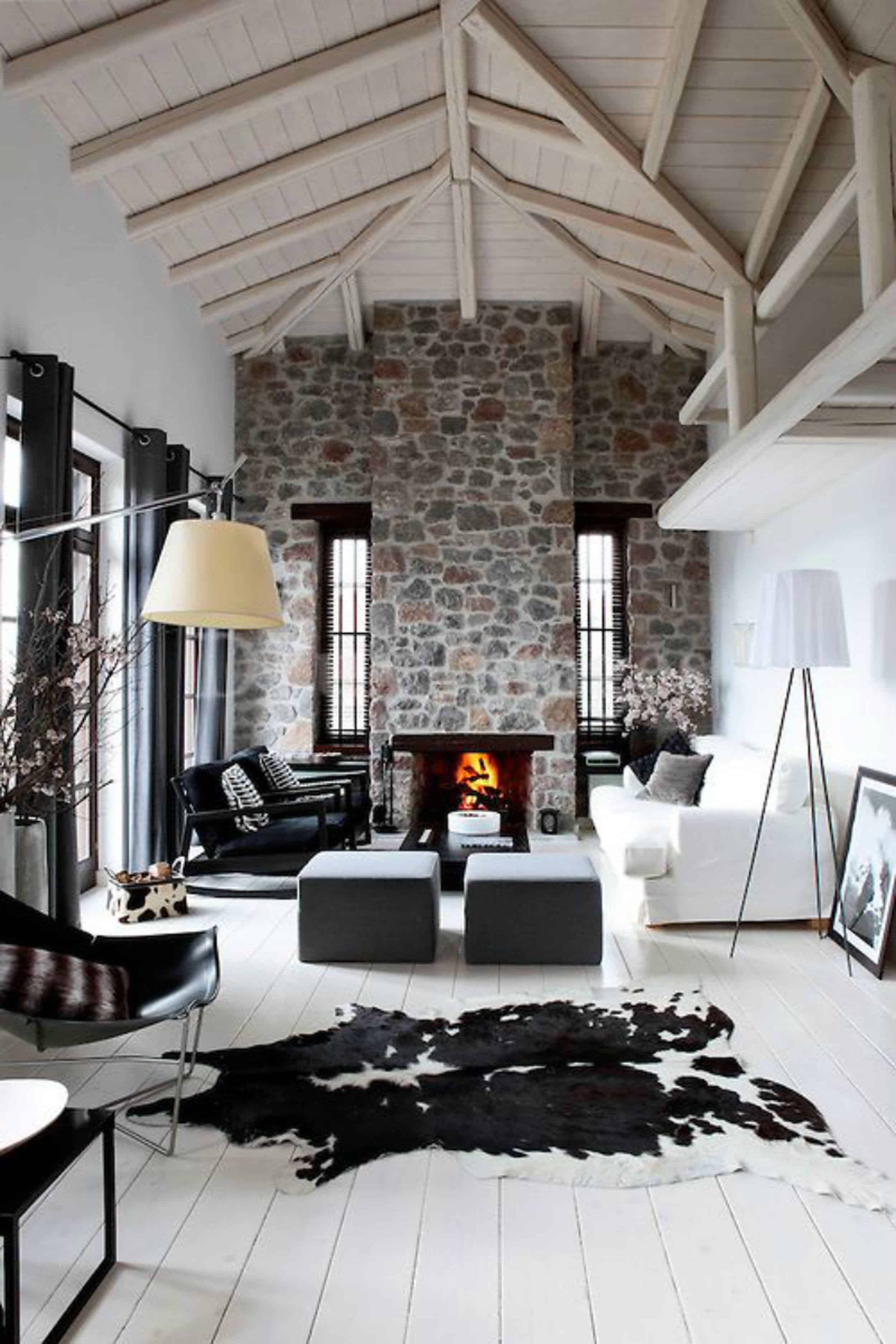 Emily Henderson Lake House Fixer Upper Mountain Home Decor Fireplace Ideas Rustic Refined Simple White Wood Stone 36