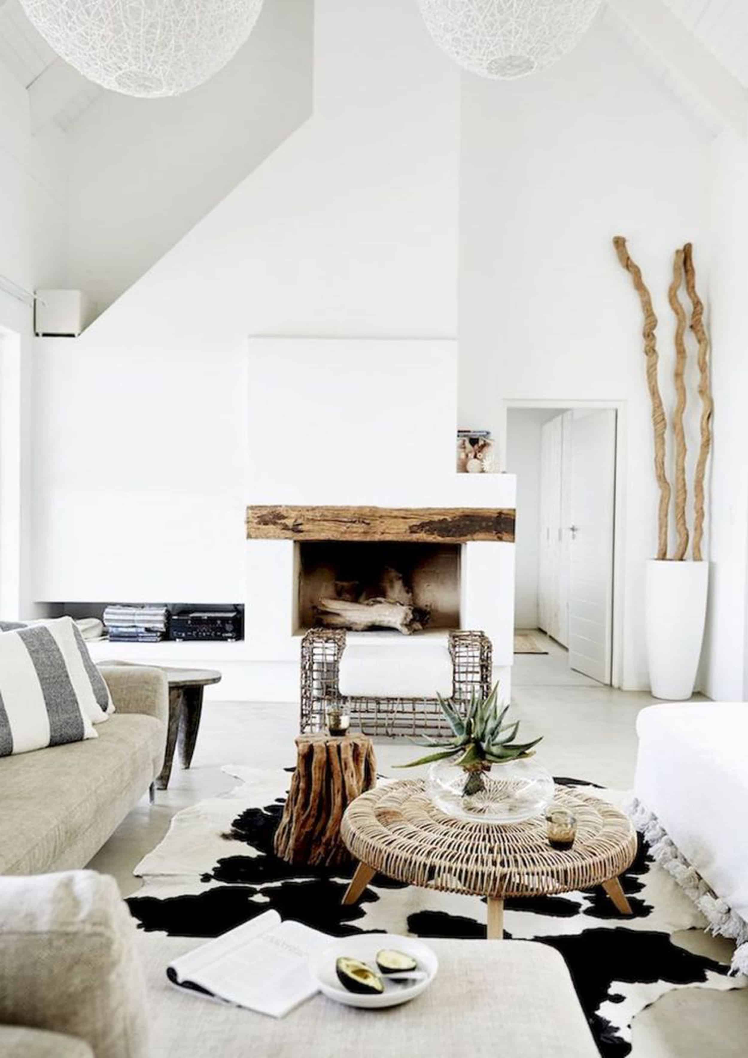 Emily Henderson Lake House Fixer Upper Mountain Home Decor Fireplace Ideas Rustic Refined Simple White Wood Stone 37