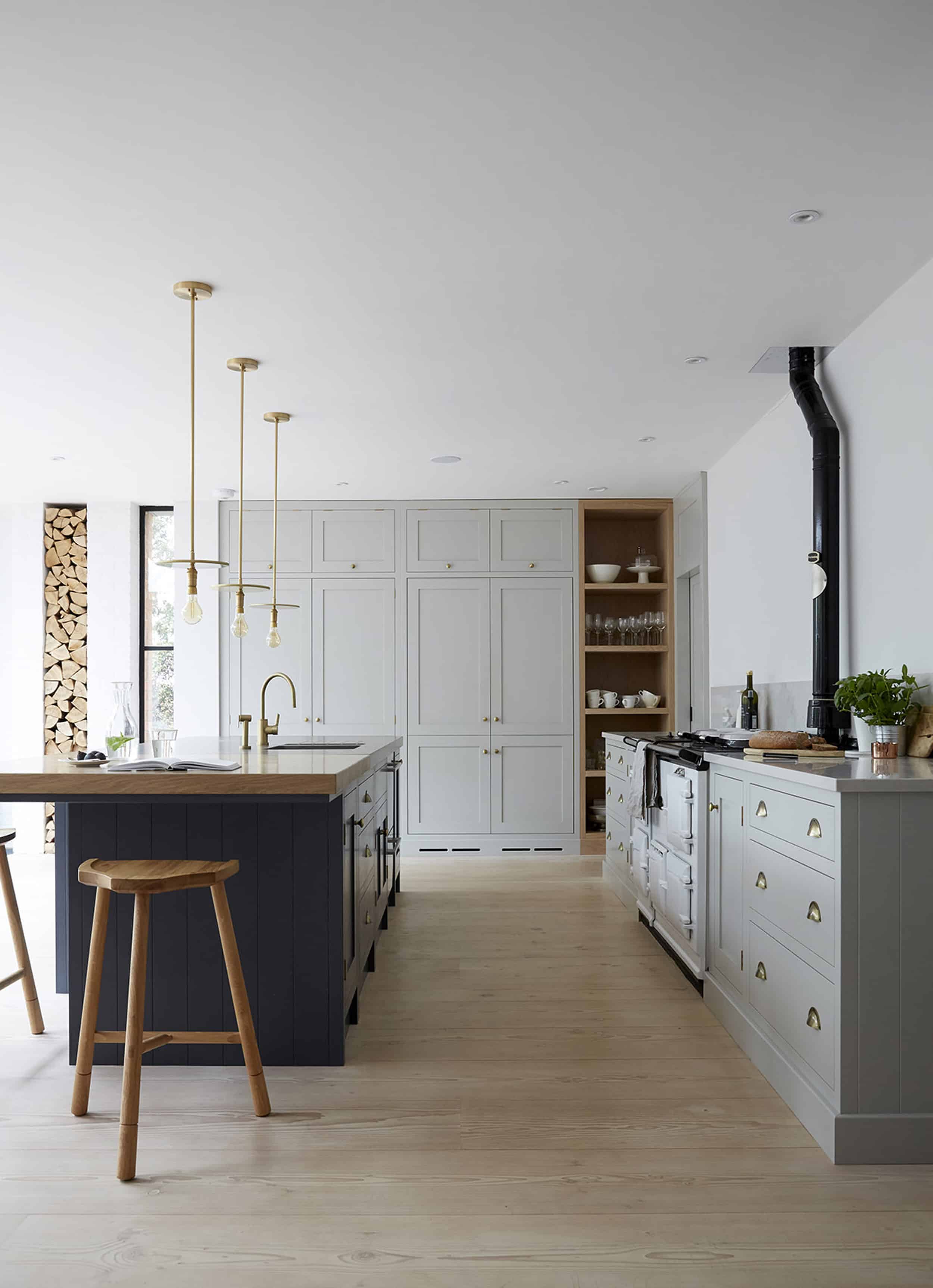 gray kitchen cabinets