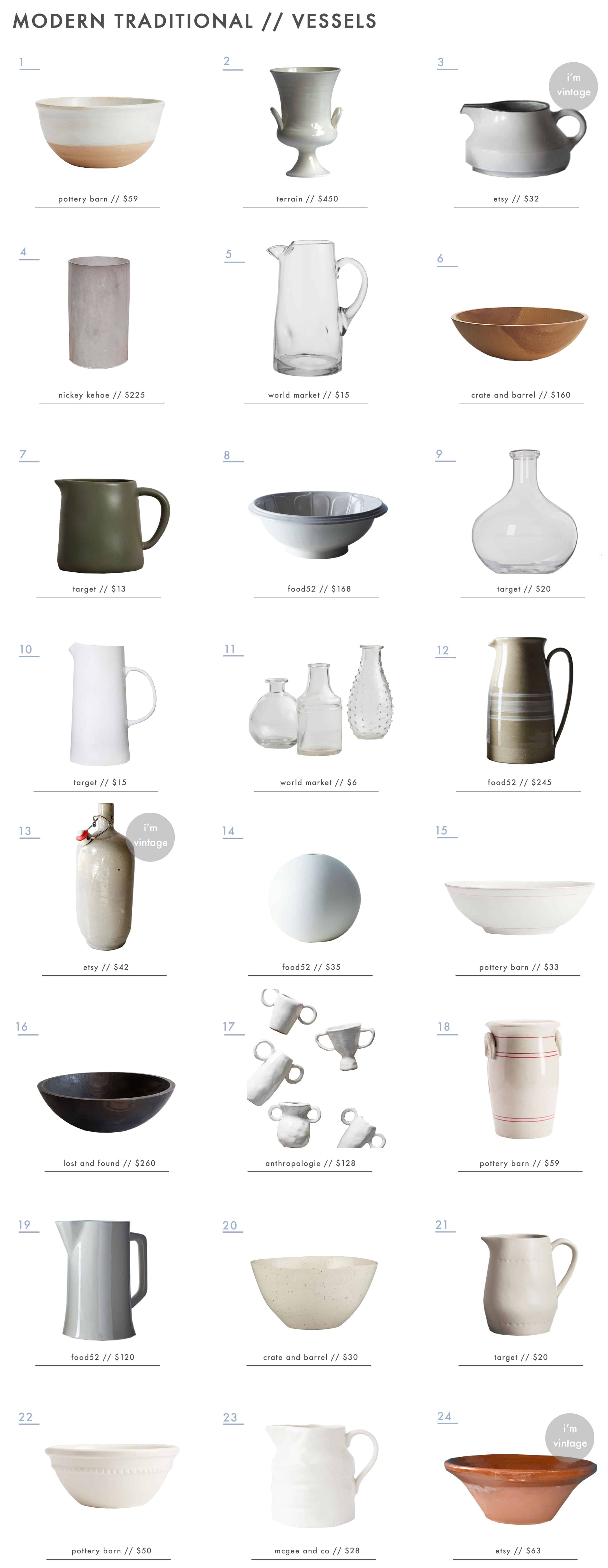 Emily Henderson Simplified Traditional Accessories Vessles Pitchers Jugs Vases