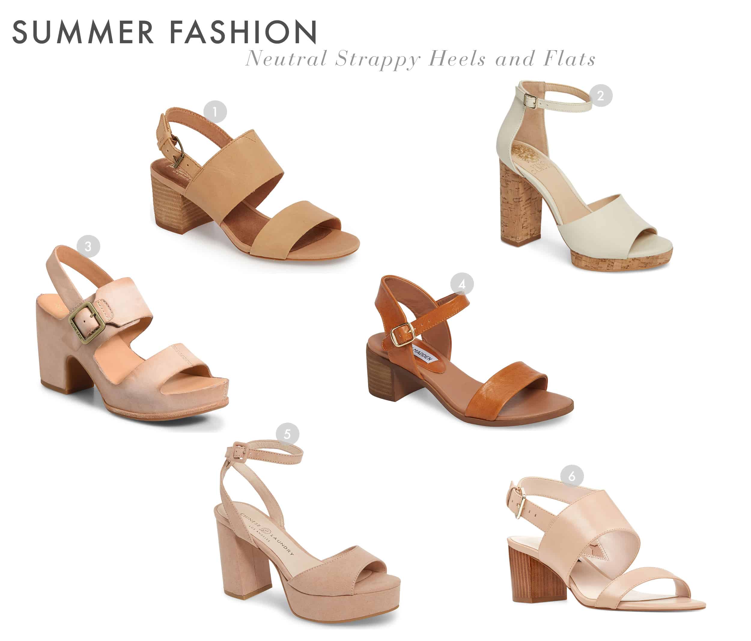 Emily Henderson Summer Fashion 2018 Neutral Shoes Strappy Heels And Flats 1