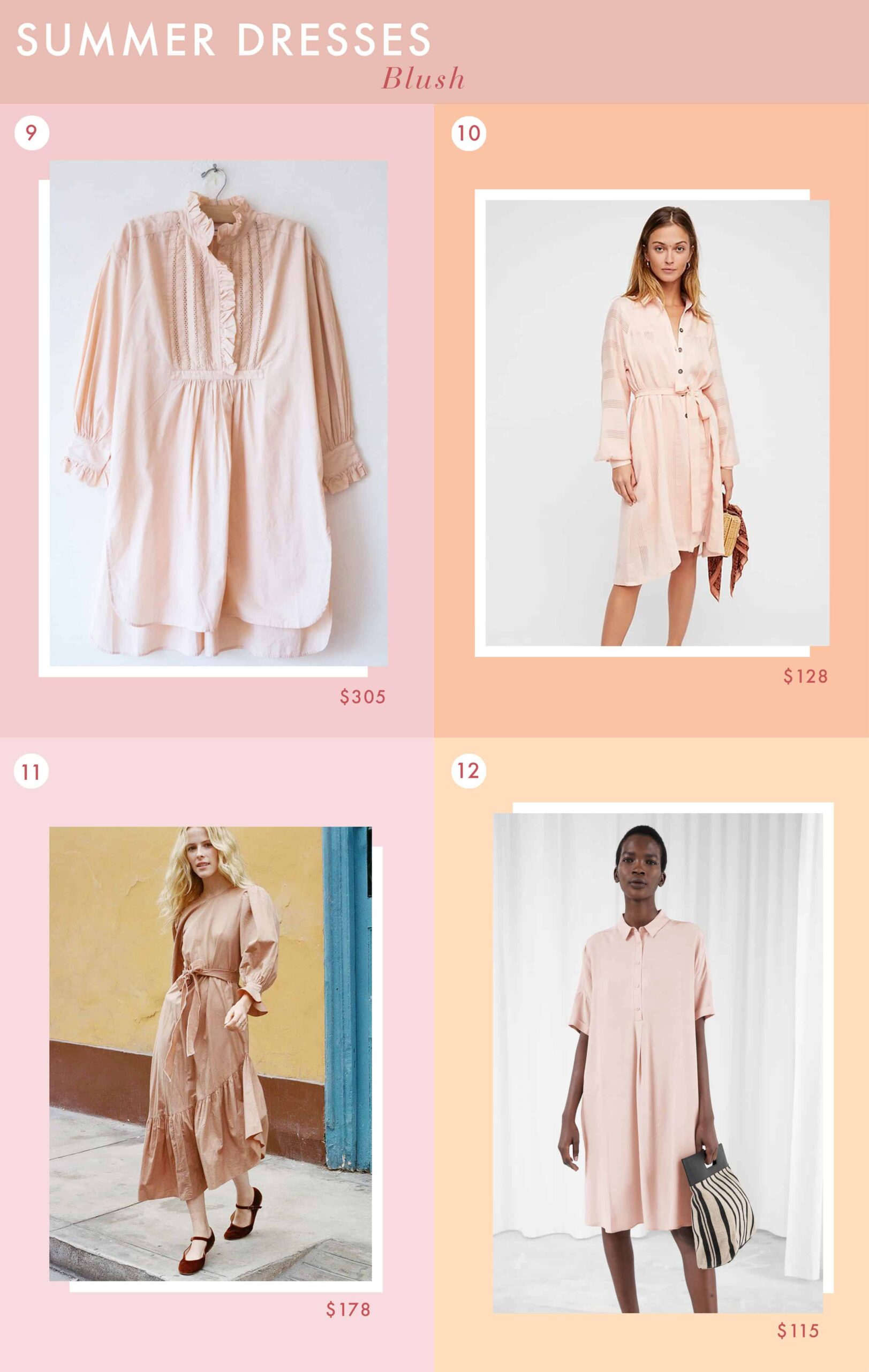 Emily Henderson Fashion Summer Dresses Solids Blush