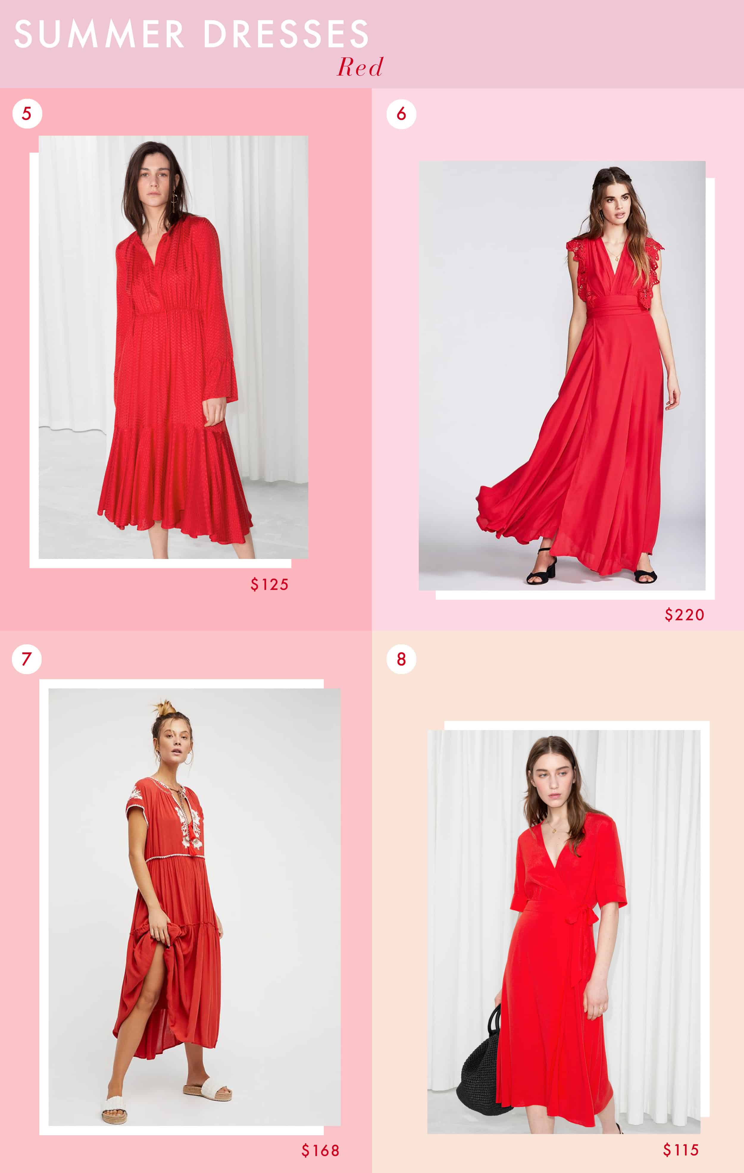 Emily Henderson Fashion Summer Dresses Solids Red