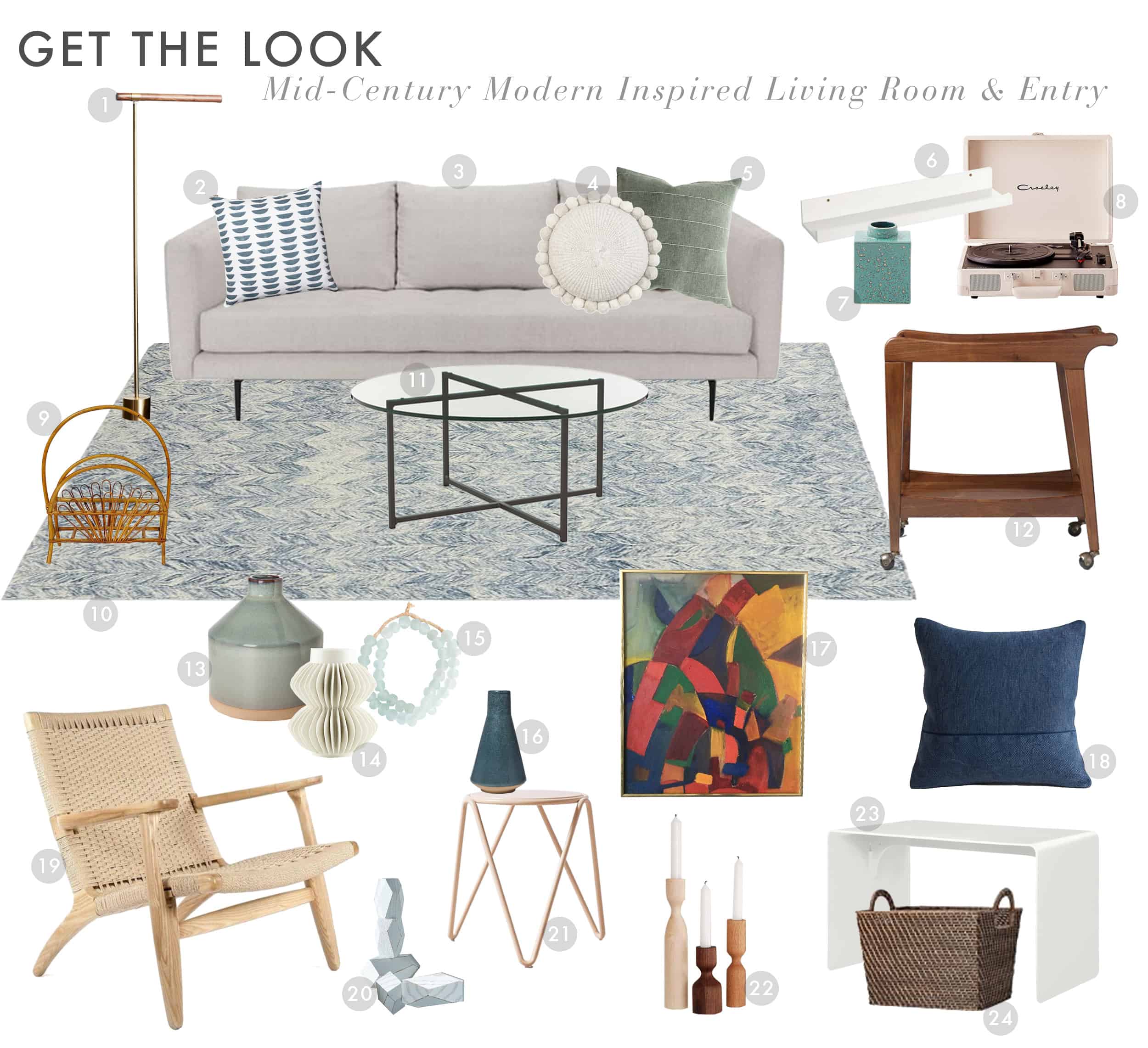 Emily Henderson Get The Look Modern Scandi House Sam Gluck Entry Living Room