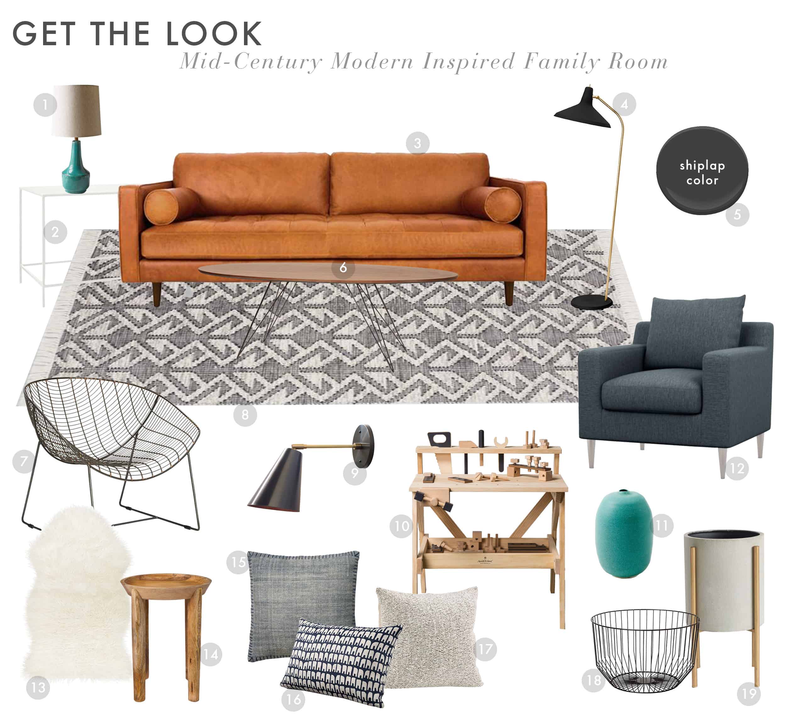 Emily Henderson Get The Look Modern Scandi House Sam Gluck Family Room