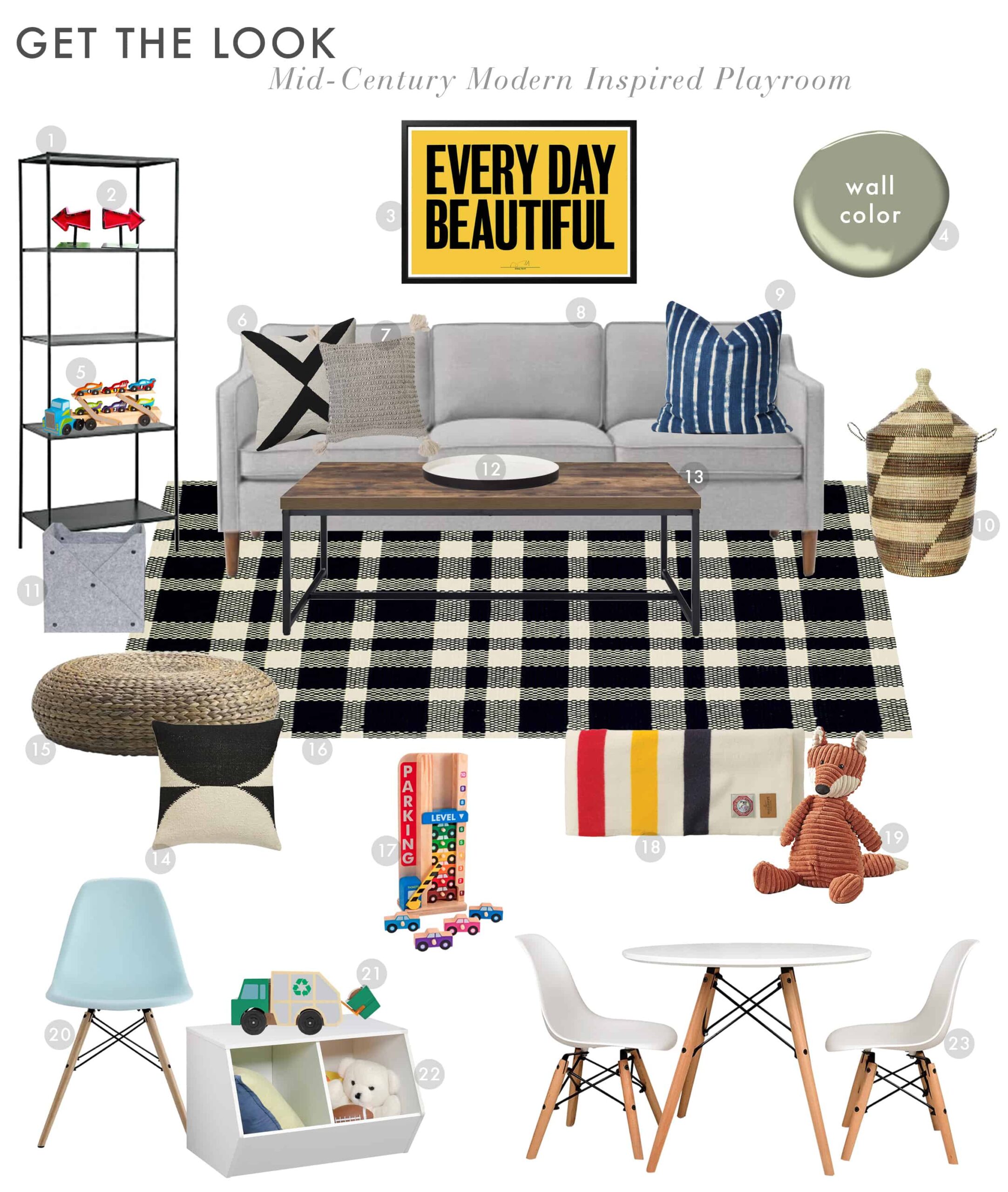 Emily Henderson Get The Look Modern Scandi House Sam Gluck Playroom New