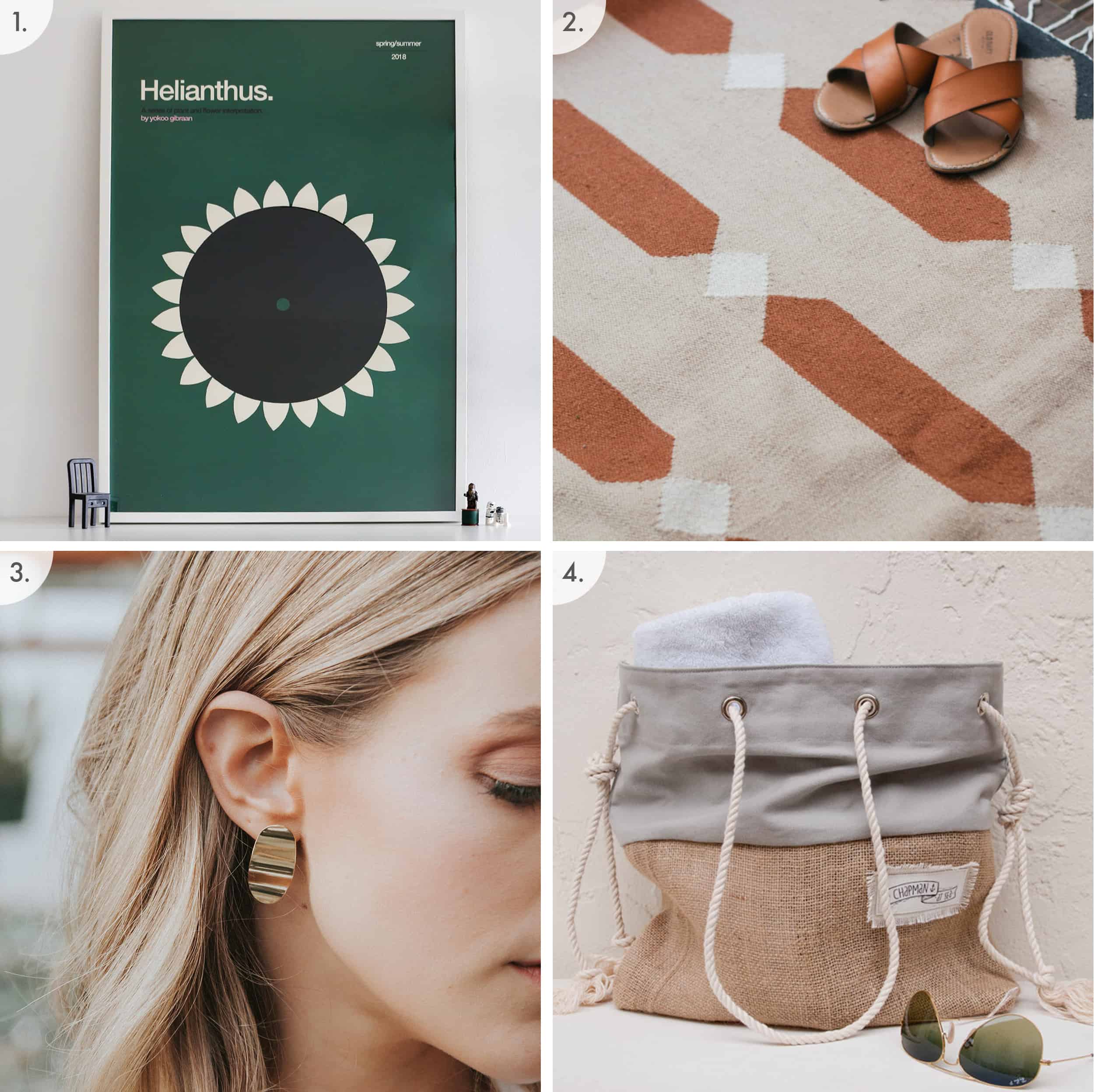 Poster Rug Earring Bag