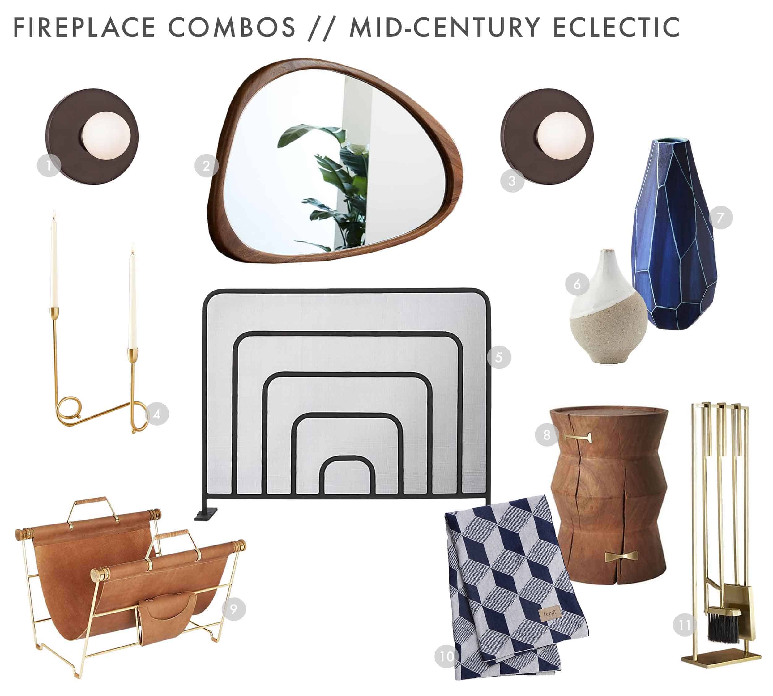Emily Henderson Design Combos Fireplace Mid Century Eclectic