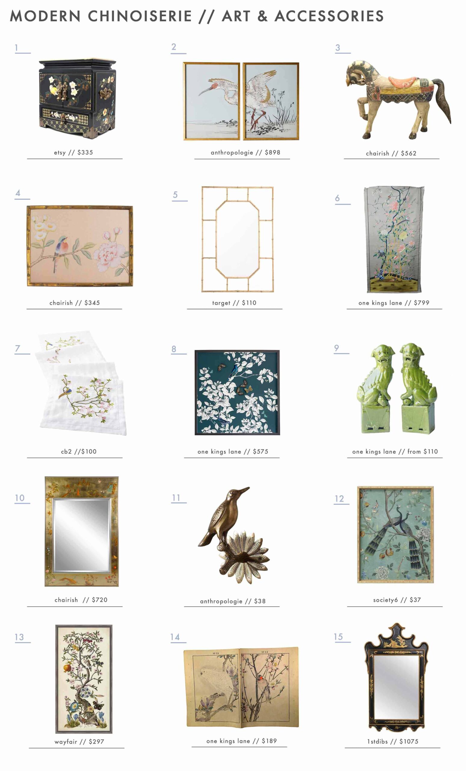 Emily Henderson Design Trends 2018 Modern Chinoiserie Roundup Art Accessories1