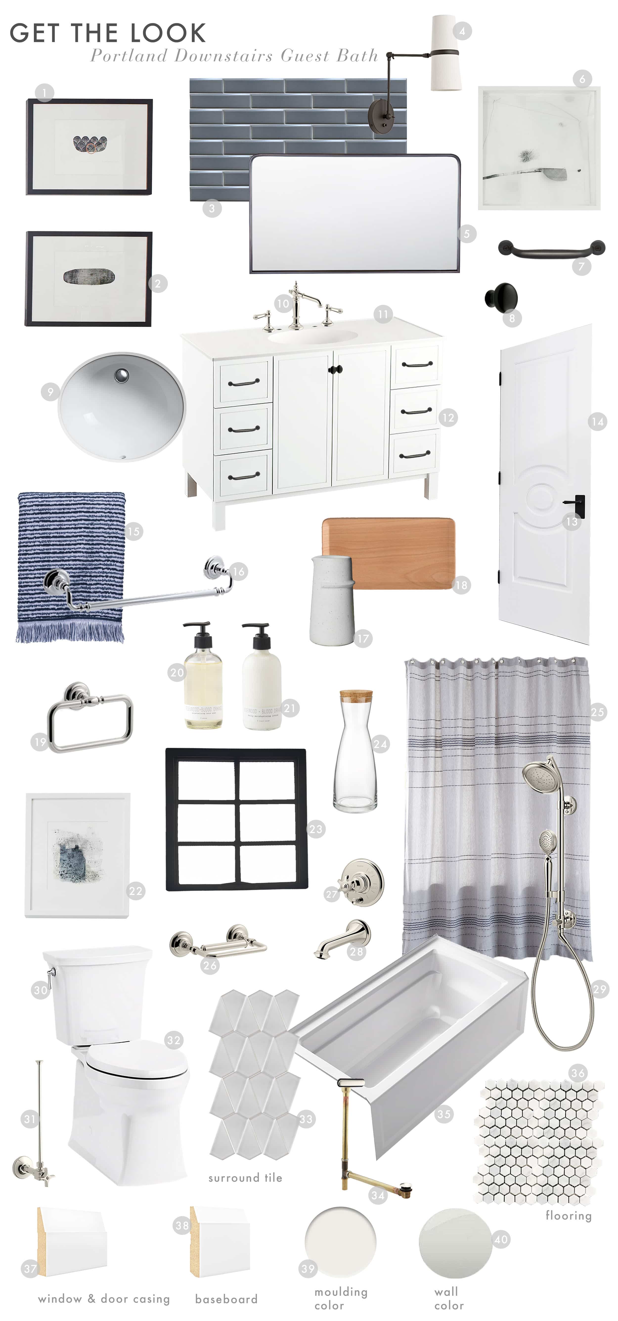 Get The Look Portland Downstairs Guest Bath 1