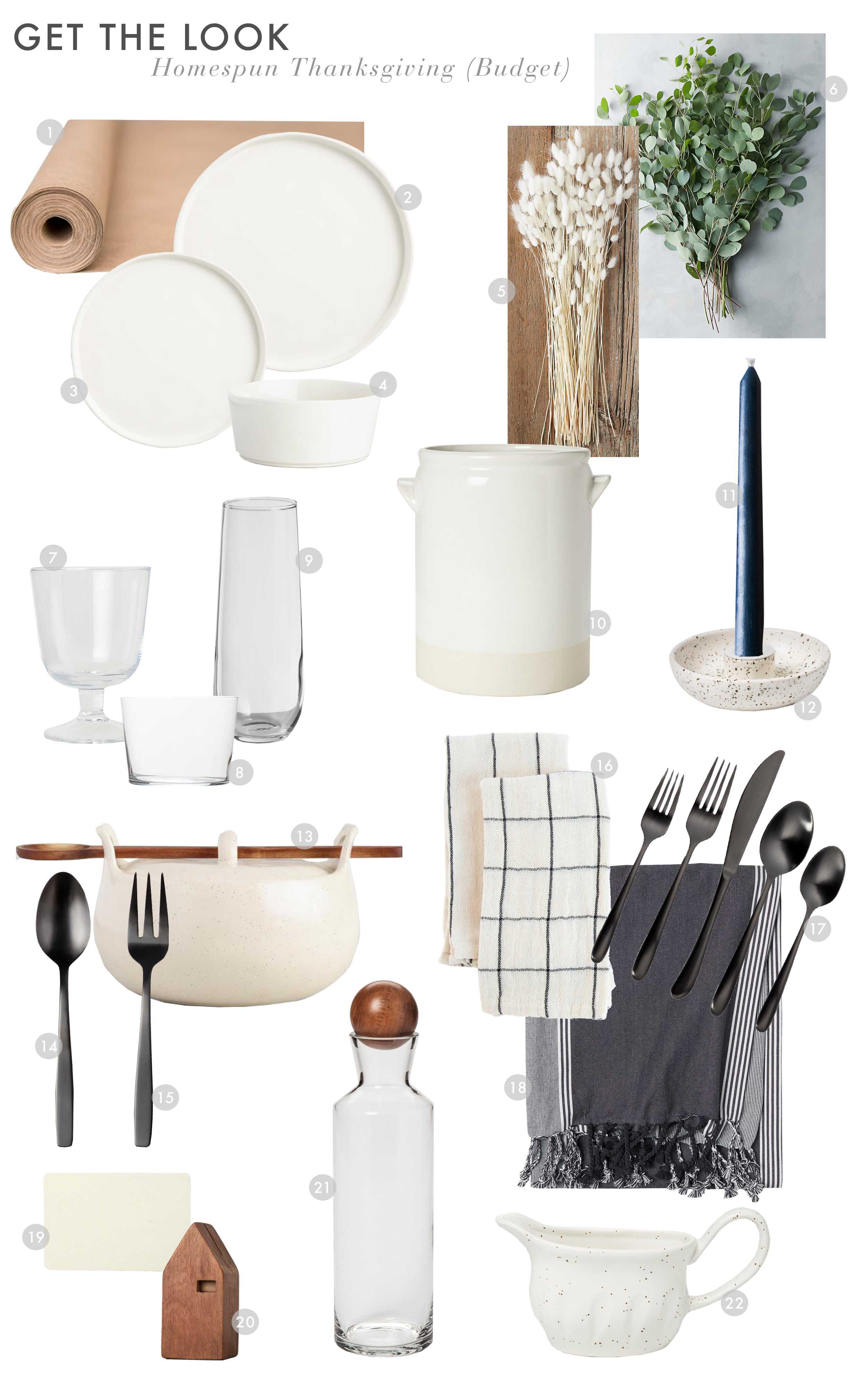 Emily Henderson Budget Thanksgiving Homespun Budget