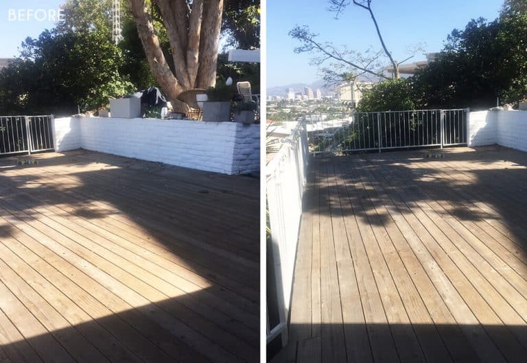 How To Refinish A Wood Deck A Look Back At Our Old "Yard" Emily