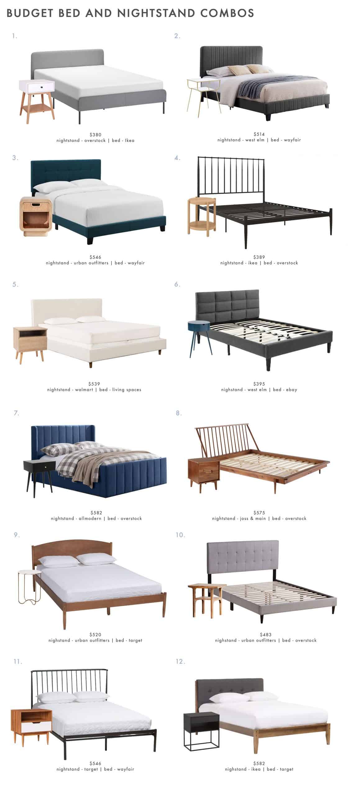 Budget Power Couples Beds And Nightstands For Every Style (All Under 600) Emily Henderson