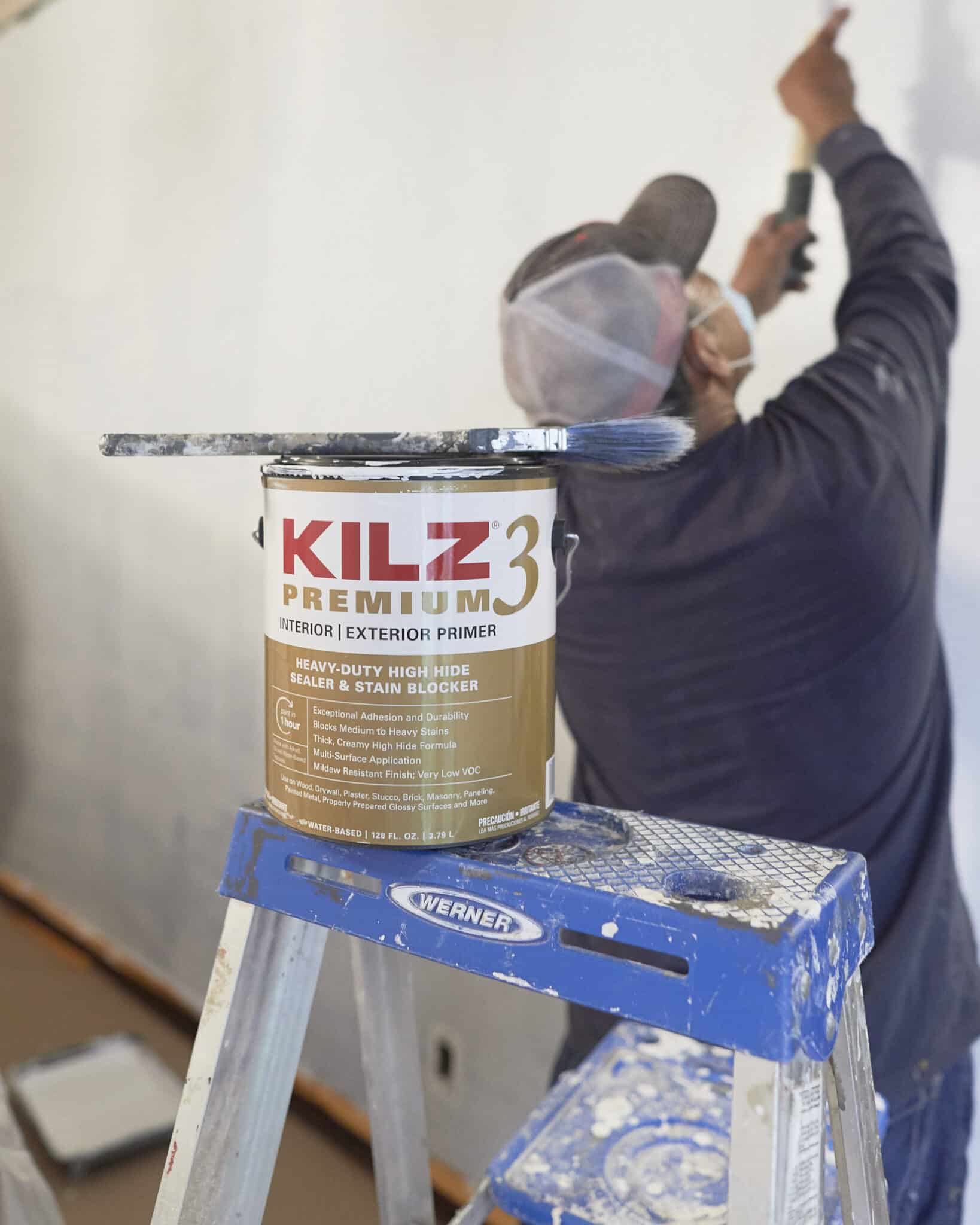 A MidCentury Eclectic Living Room with Kilz Primer and Paint The