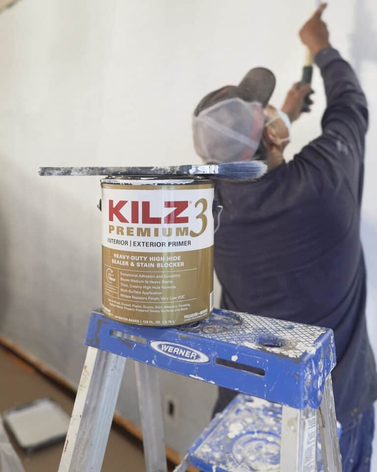 A MidCentury Eclectic Living Room with Kilz Primer and Paint The