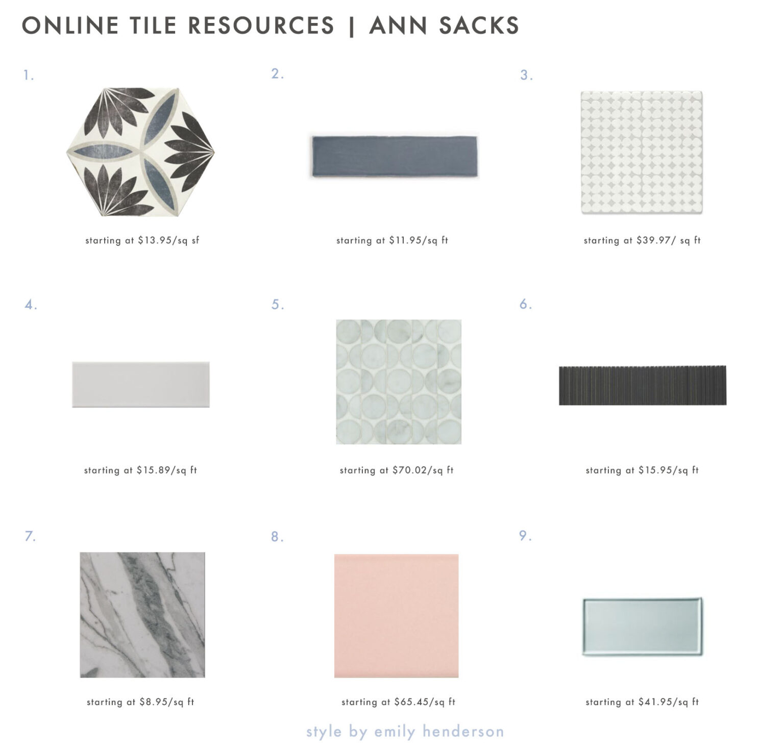 The 18 EHD GOTO Online Tile Resources Emily Henderson