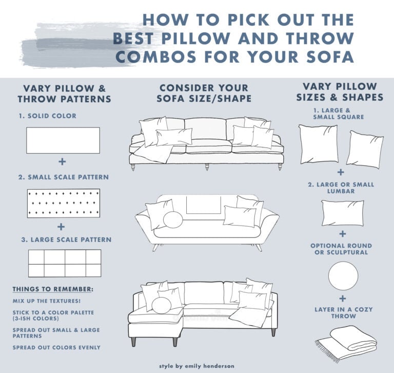 Design 101 How To Style Pillows On A Sofa Like A Pro (Plus Some Great