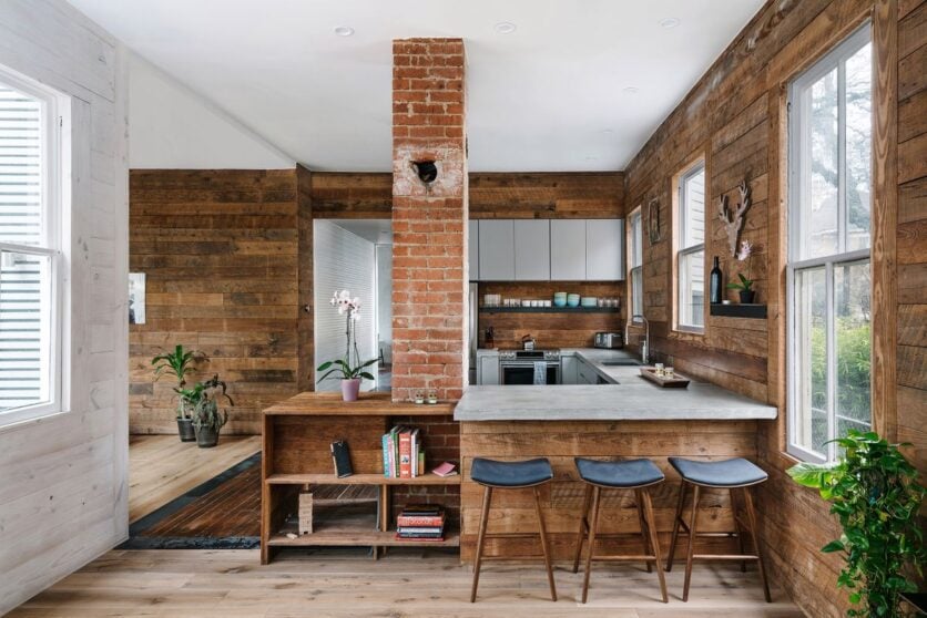 Farmhouse Update How to Design A kitchen With a Load Bearing Post And Beam In The Middle + 4