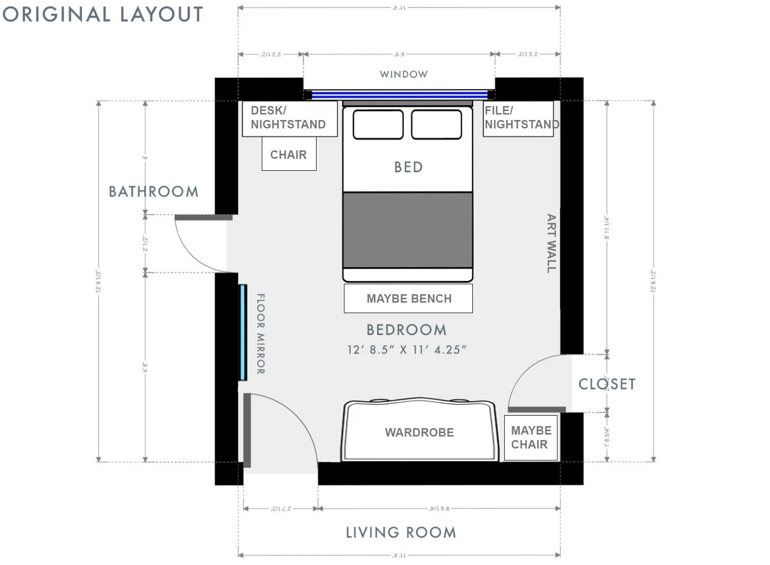 Small Bedroom Layout With Dimensions Infoupdate