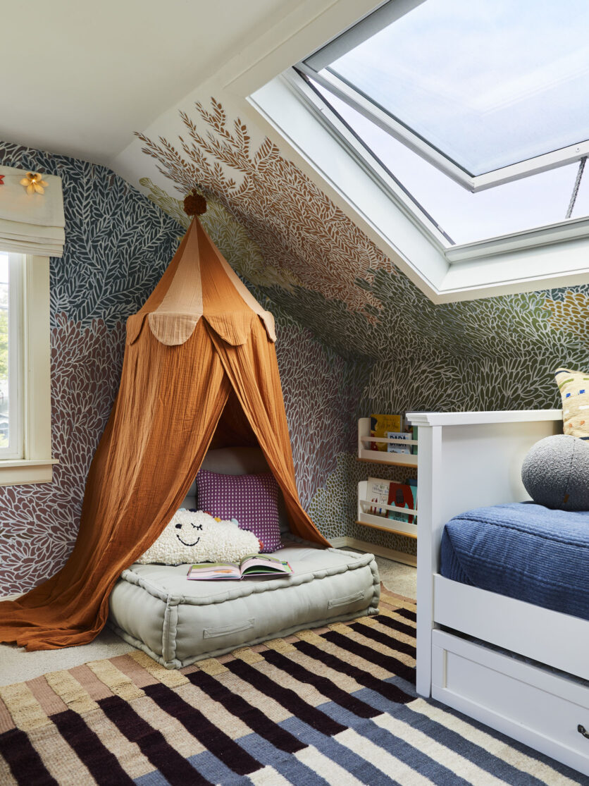 A Dark Attic The Most Joyful Bedroom For THREE Kids Thanks To