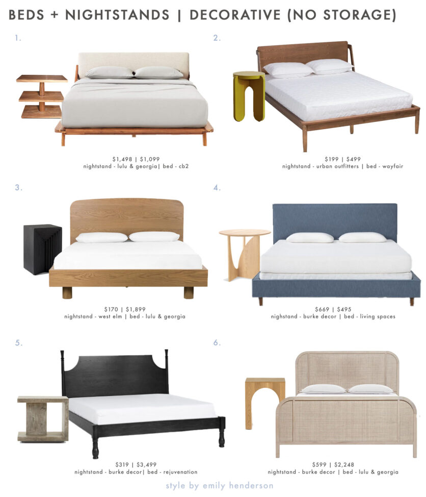 Power Couples Bed And Nightstand Combos For Every Style (+ How To Pick The Right Size) Emily