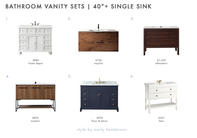 Great Bathroom Vanity Sets That Won't Break Your Whole Bathroom Budget (We've Got 48 GOOD