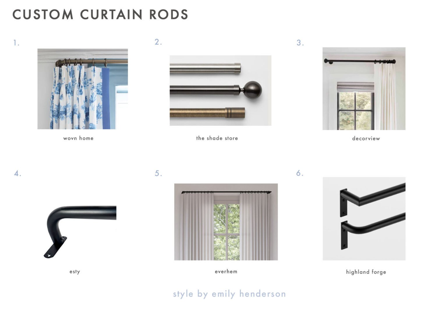 Our Favorite Curtain Rods Organized By Size (+ Our Rules For Hanging