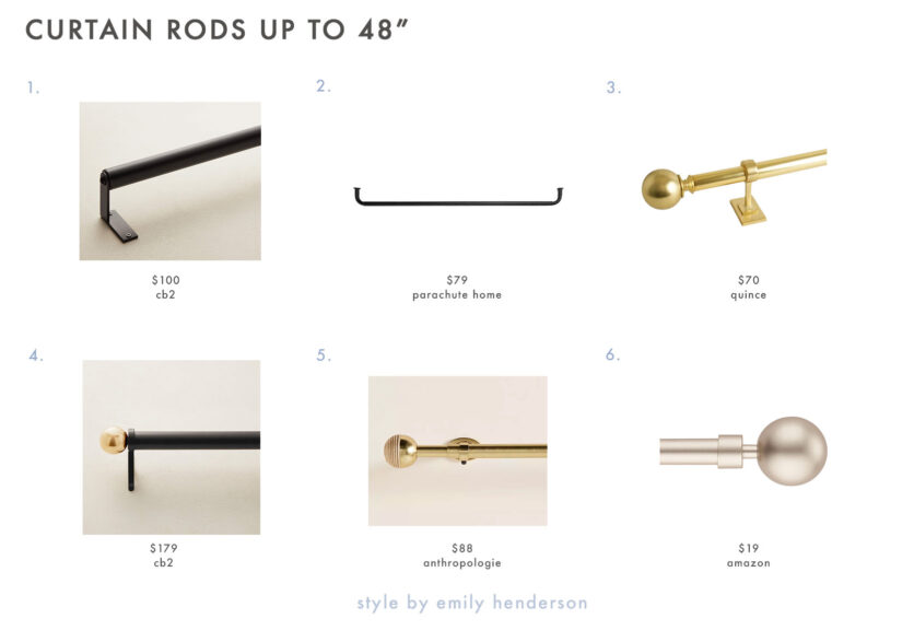Our Favorite Curtain Rods Organized By Size (+ Our Rules For Hanging