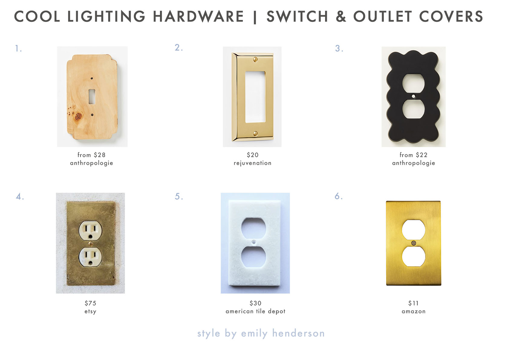Designer Light Switch Covers