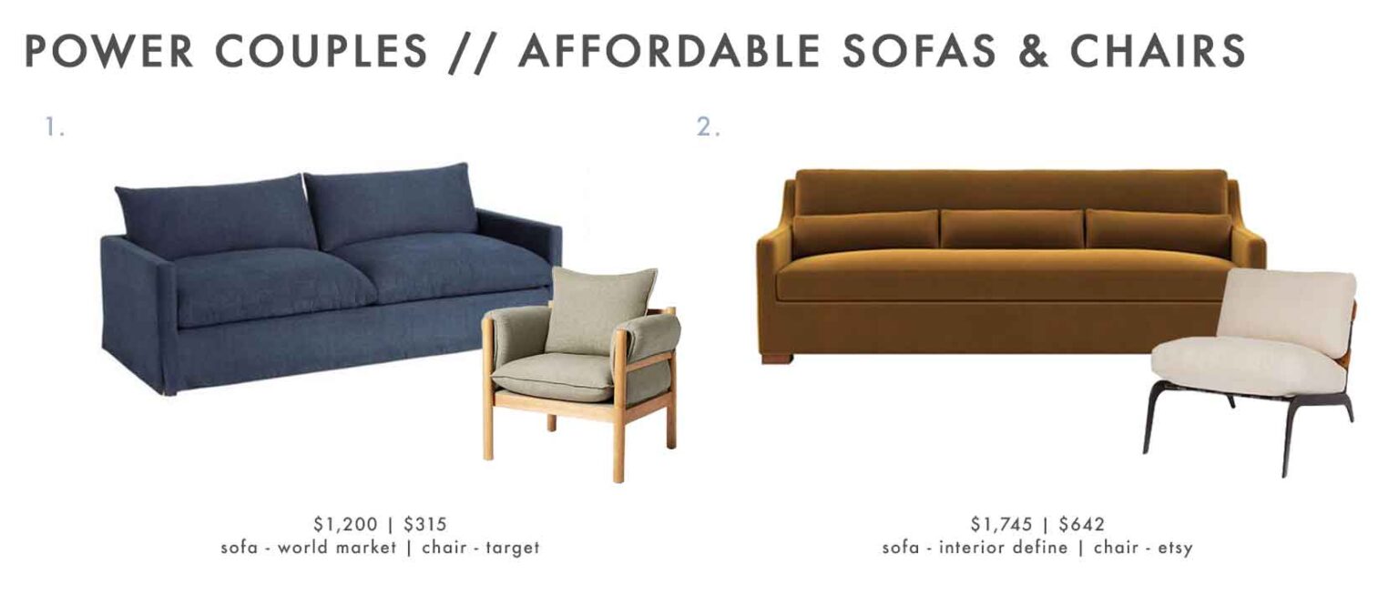Power Couples Affordable Sofas & Armchairs (+ All The Rules For