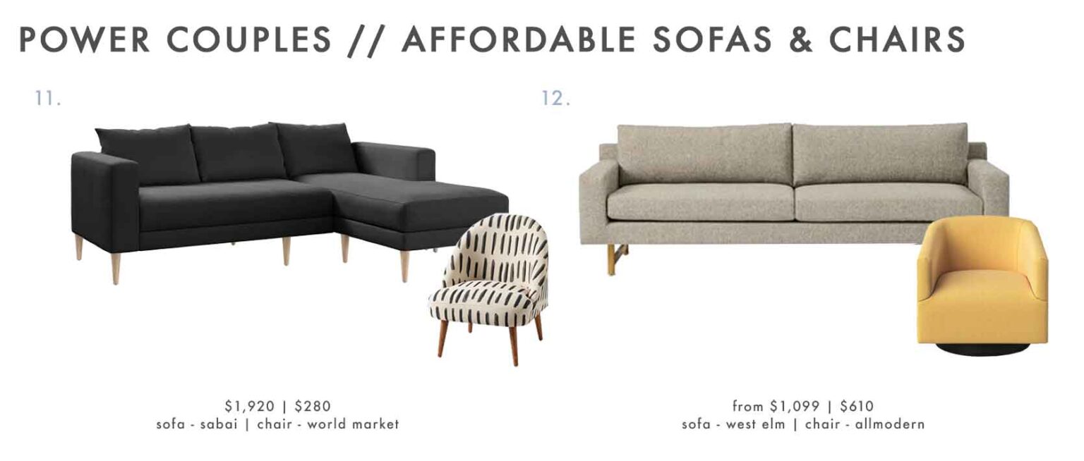 Power Couples Affordable Sofas & Armchairs (+ All The Rules For