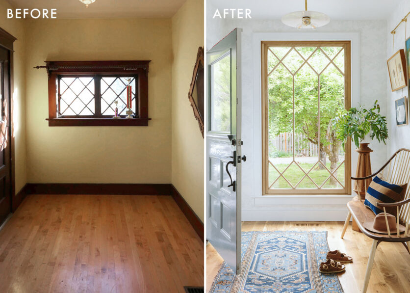 The Farmhouse Entry Reveal (+ How To Hang A Gallery Wall On Wallpaper ...