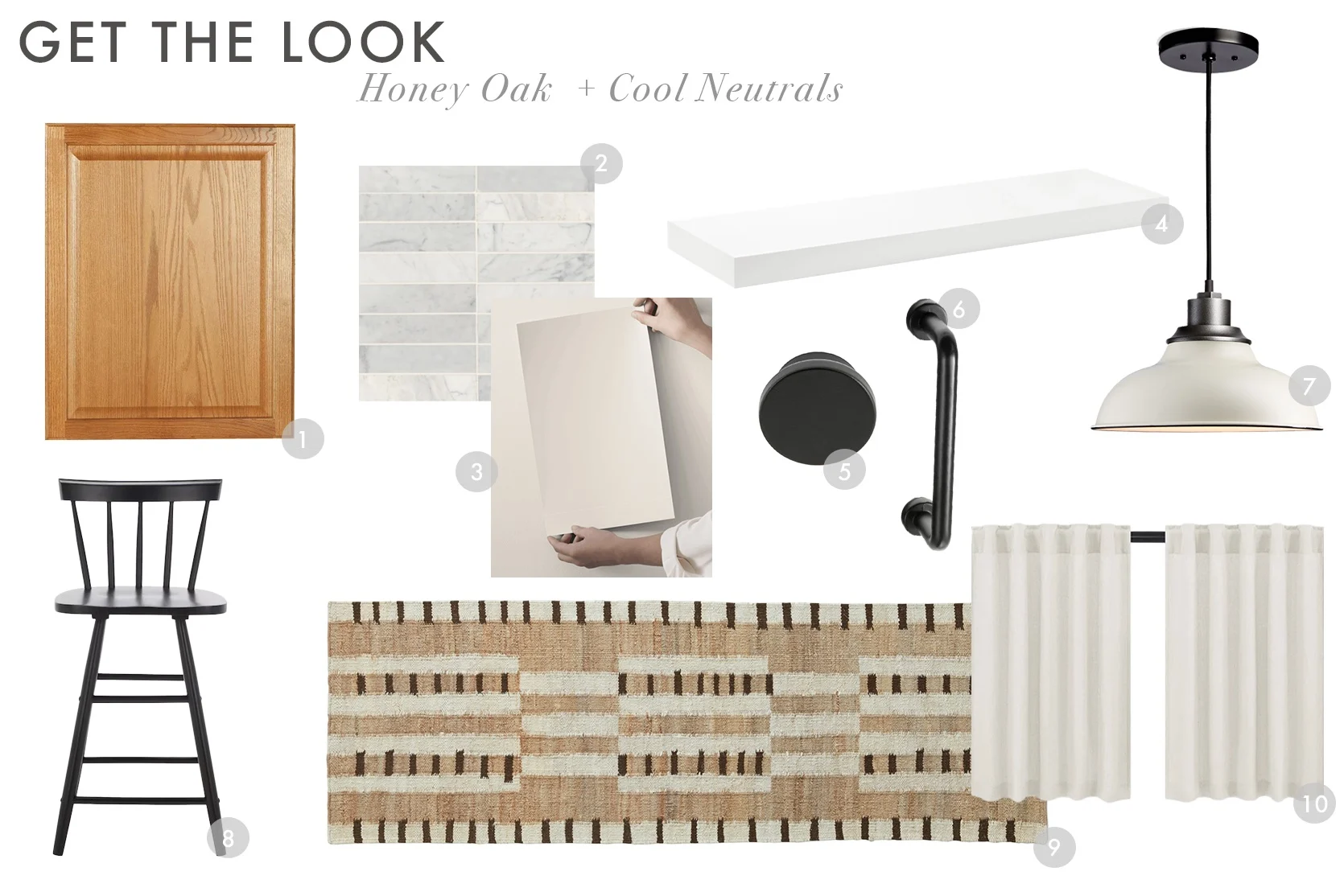 Cool Neutrals Honey Oak Kitchen